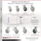 Service Caster 6 Inch Thermoplastic Rubber Caster Set with 2 Brakes/Swivel Lock 2 Rigid SCC SCC-30CS620-TPRBF-TLB-BSL-2-R-2 - alternate 4
